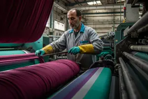        عمال تشغيل ماكينات تبييض وصباغة المنسوجات   